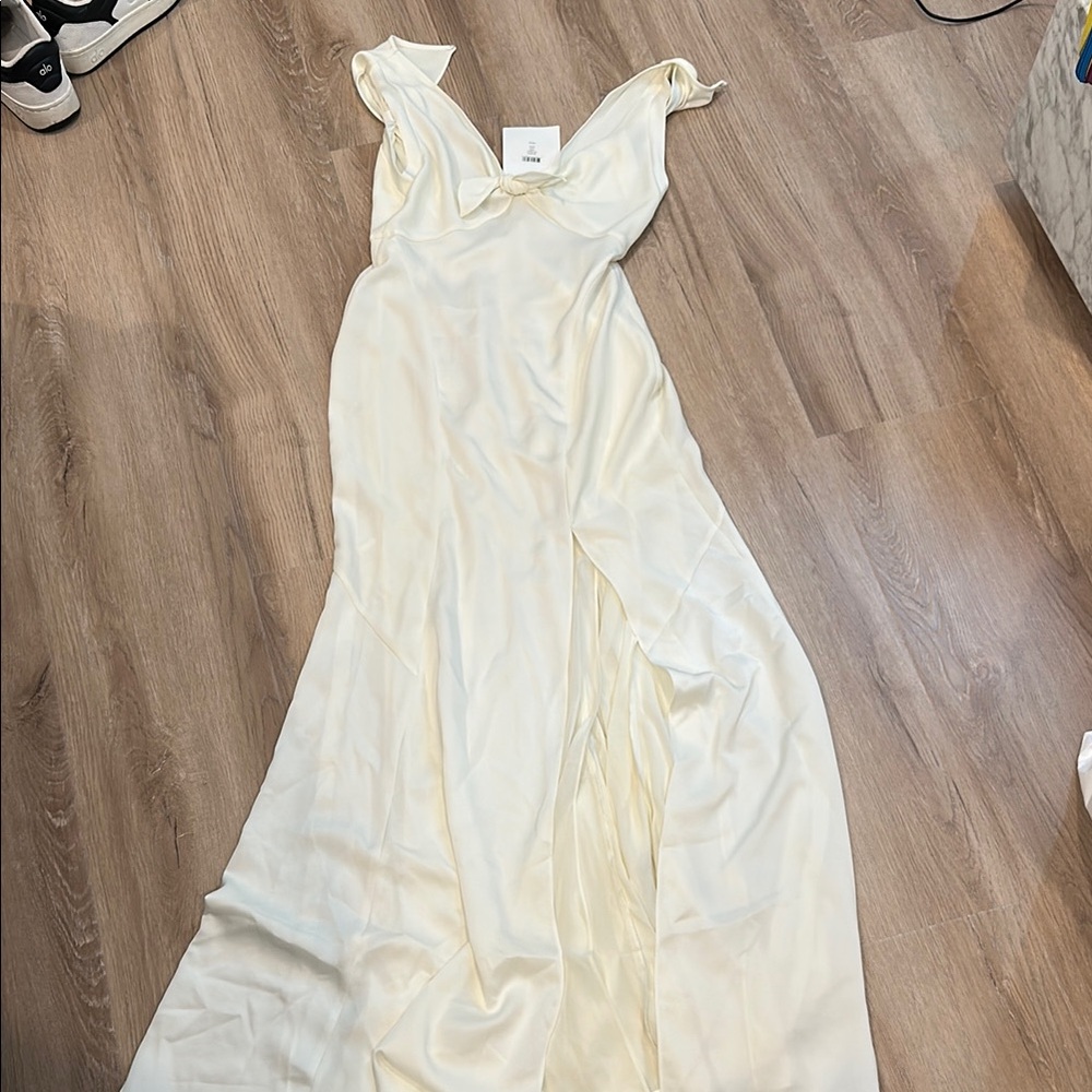 Elegant Cream Evening Gown